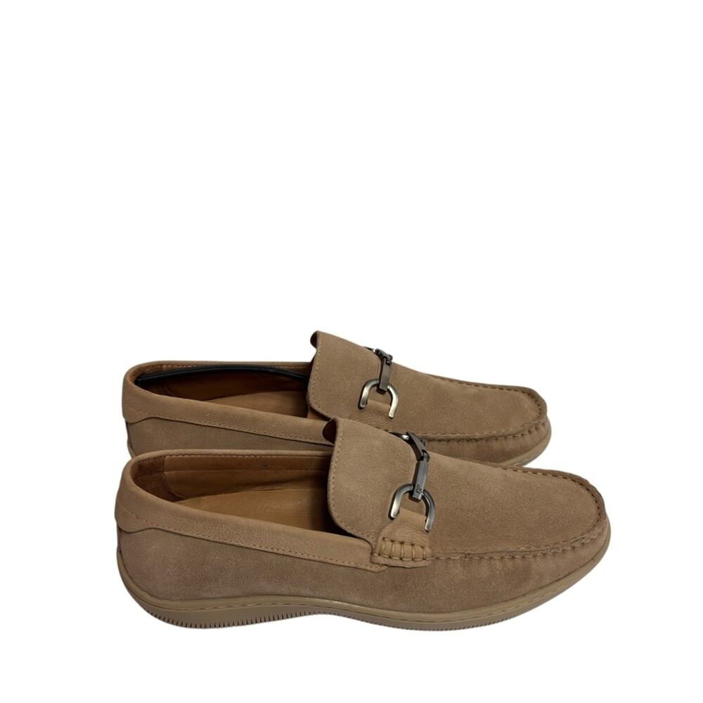 DONALD PLINER MEN LONDON02 SIZE 8 MEN BEIGE TAN LOAFERS WITH BOX